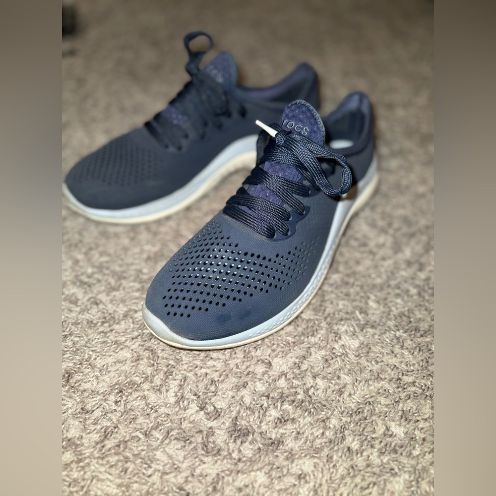 Crocs LiteRide Women's Lace Up Shoes Size 11 Blue Comfy Sneakers Casual Comfort - Picture 6 of 13